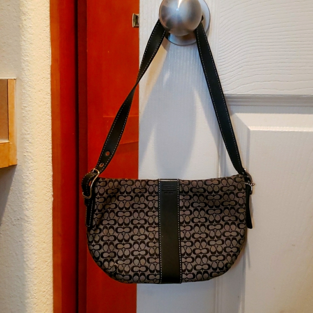 Small black coach purse